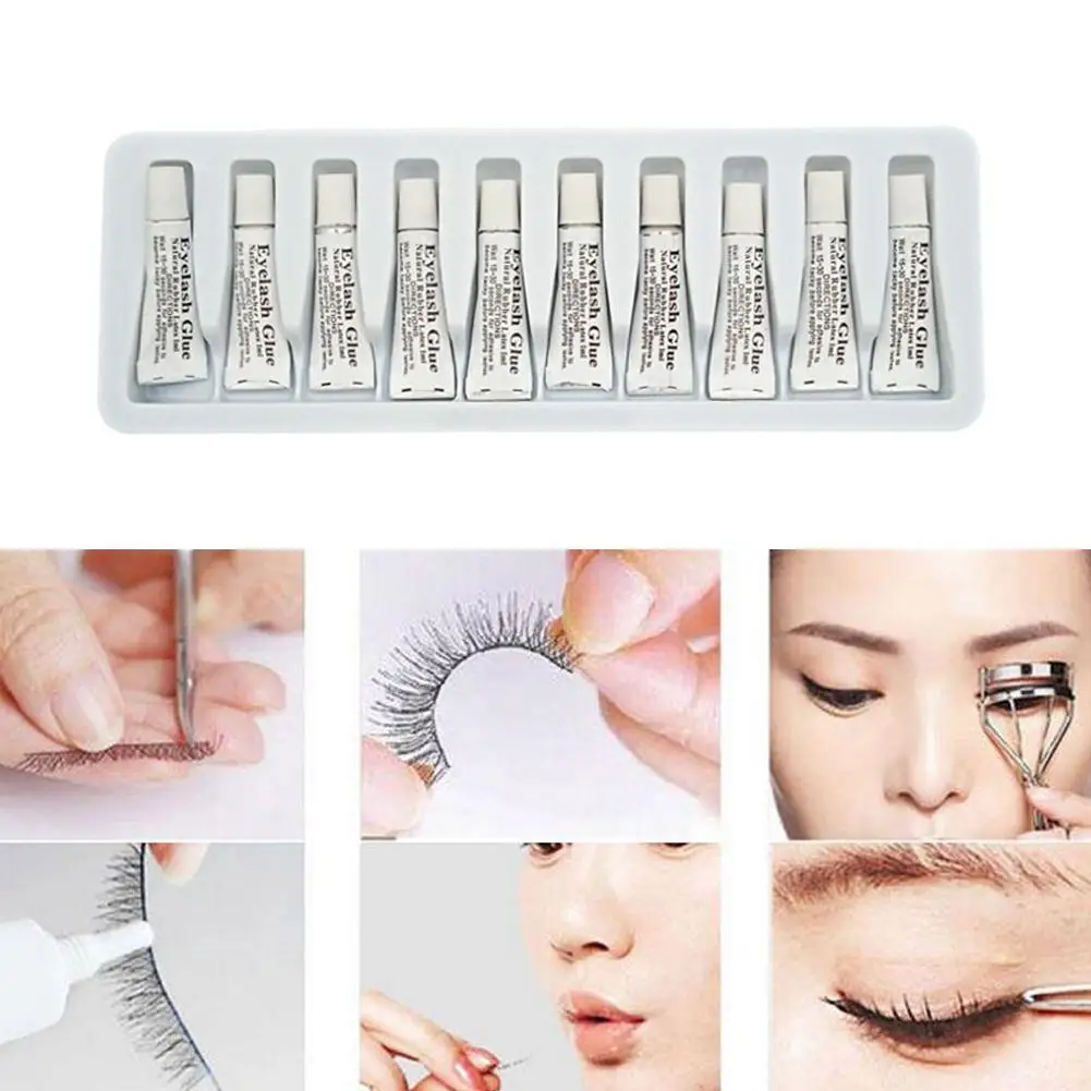 10pcs/box Eyelash Glue Clear Waterproof False Eyelash Adhesive Individual Glue For Lash Extension Cosmetic Tool Eye Lash Glue