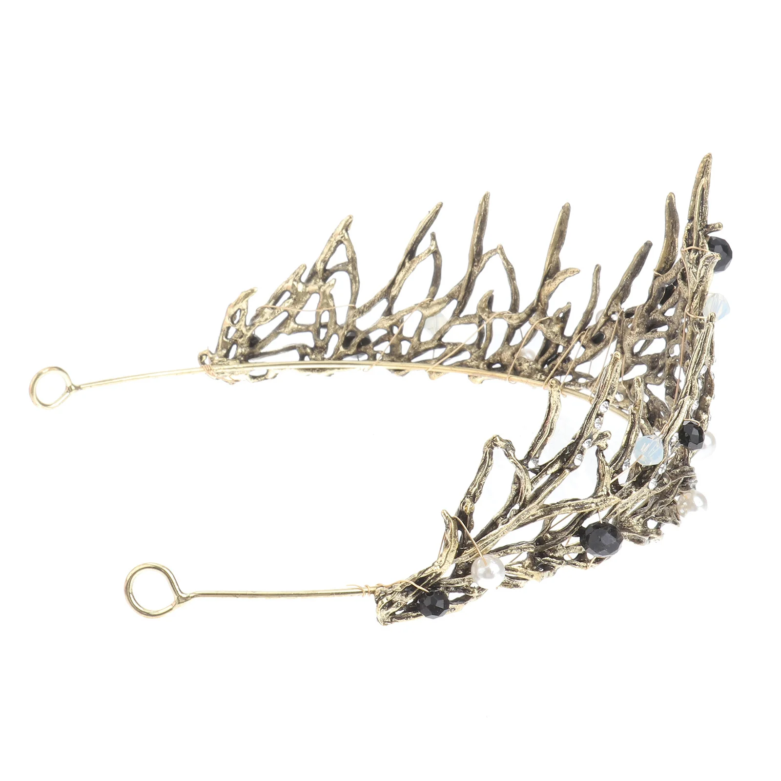 

Sophisticated Pearl Flower Embellished Crown Headwear for Women Elegant Bridal Hairband for Wedding Evening Events Bride Hair