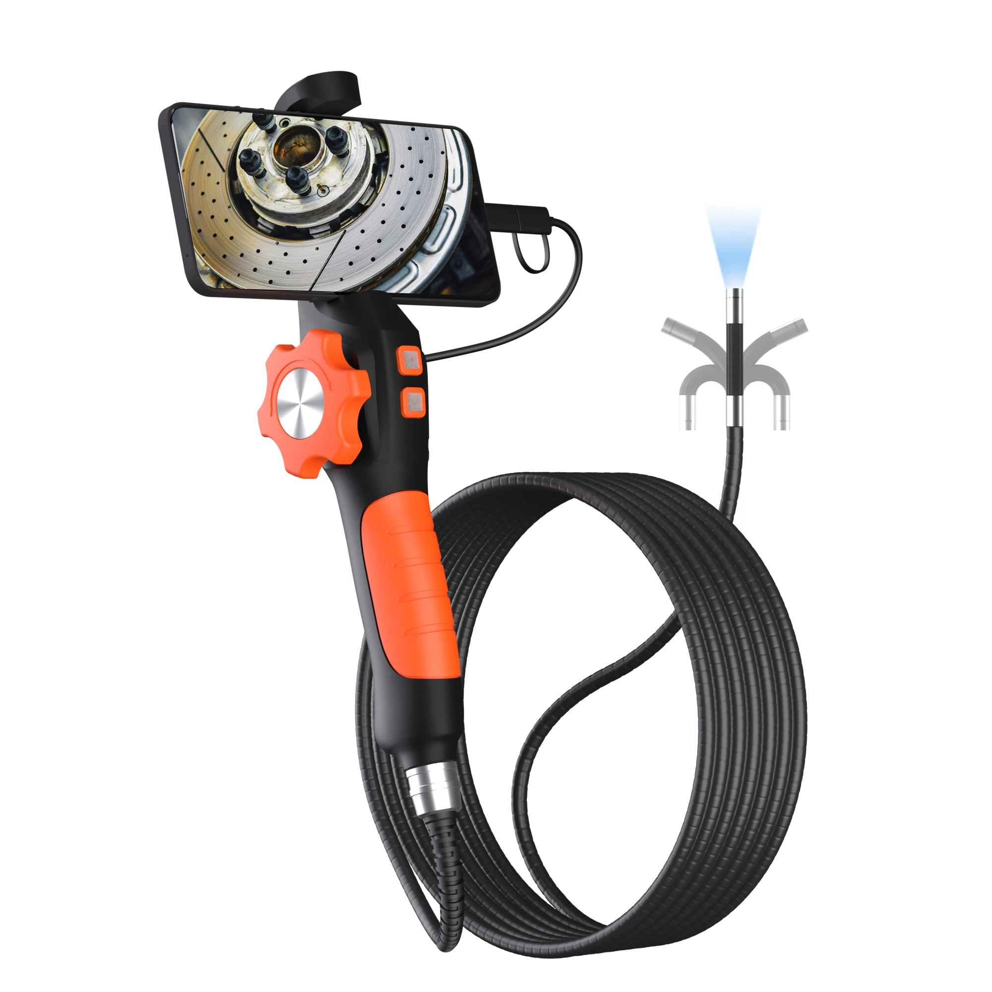 Endoscope de Direction Bidirectionnel ISO Android, Endoscope CMOS, Endoscope d'Inspection, Caméra Kanoscope, Microscope Numérique, 6mm