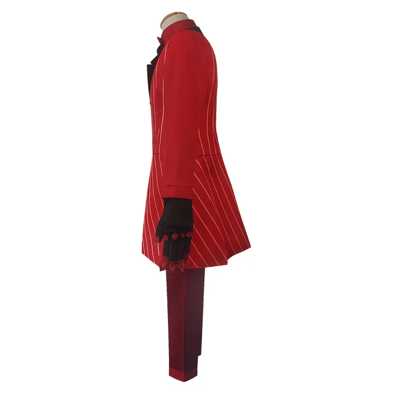 Hazbin Alastor Cosplay Costumes pour hommes adultes, uniforme d'hôtel, rouge trempé, anime, Halloween, carnaval, Noël