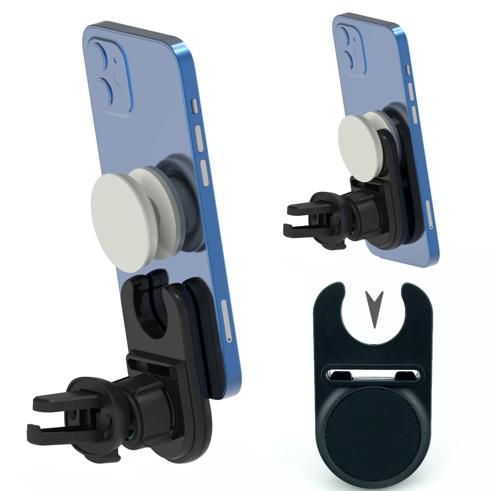 Magnetic Car Phone Holder, Universal Air Vent Magnet Mount, 360° Rotation Hands Free GPS Stand for iPhone Samsung Smartphones - view 4