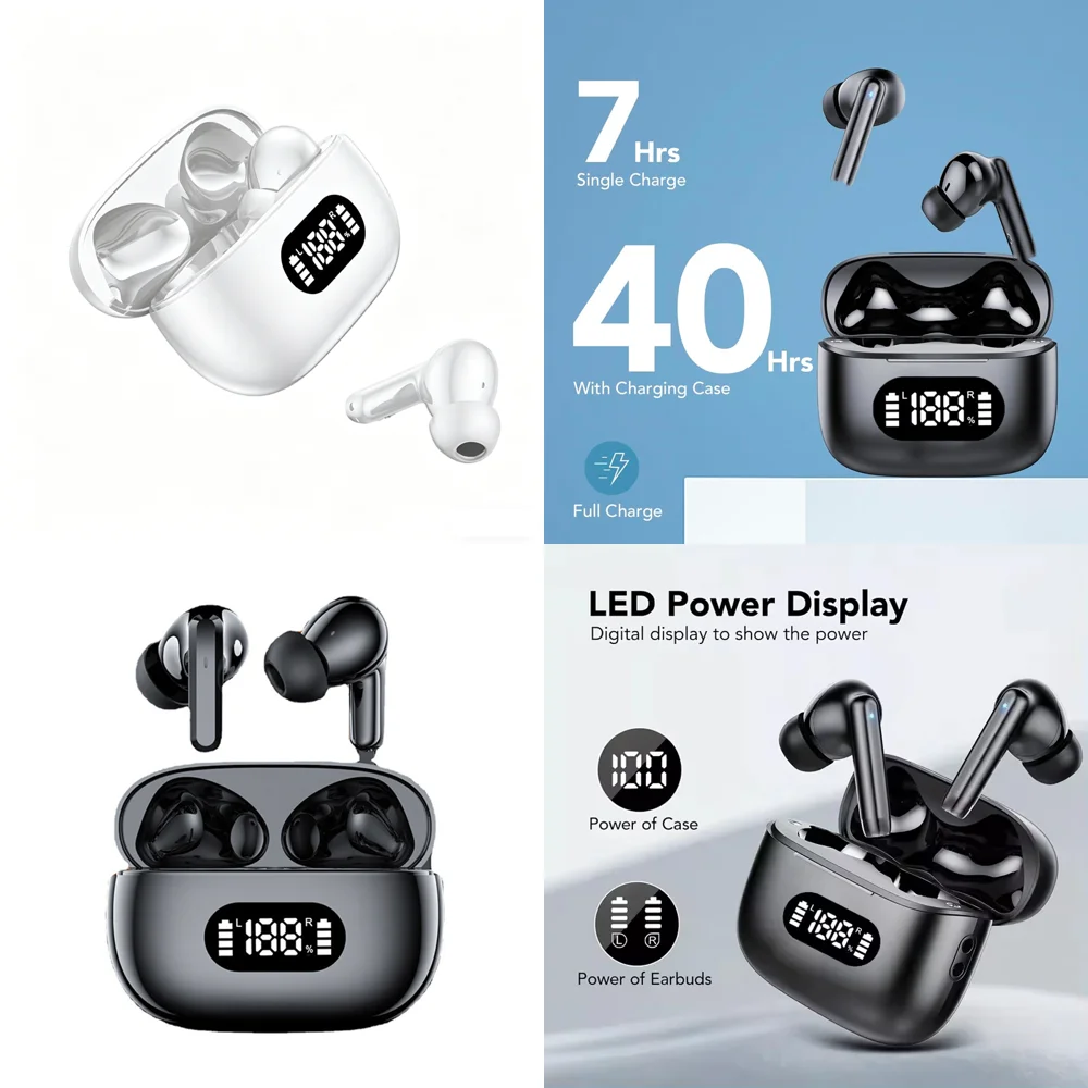 

Hot-selling Clear Calls Headphones Wireless Stereo Comfort Fit Earbuds for Travel Business BT 5.4 TWS Earphone Electronics 2026