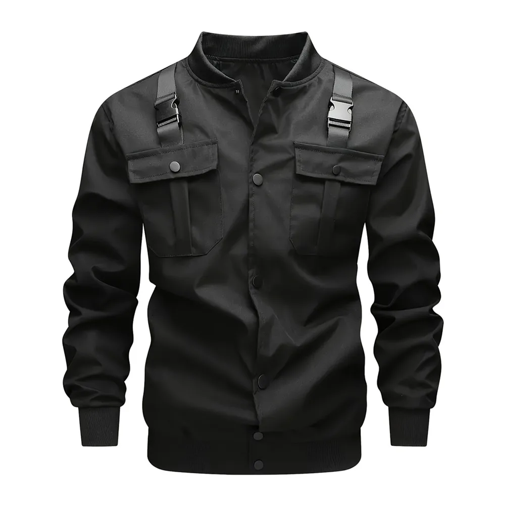 

Cool Men's Baseball Collar Jaet Autumn 2025 New Sle Korean Version Camouflage Trendy Top Outerwear Polyester Fiber Standa...