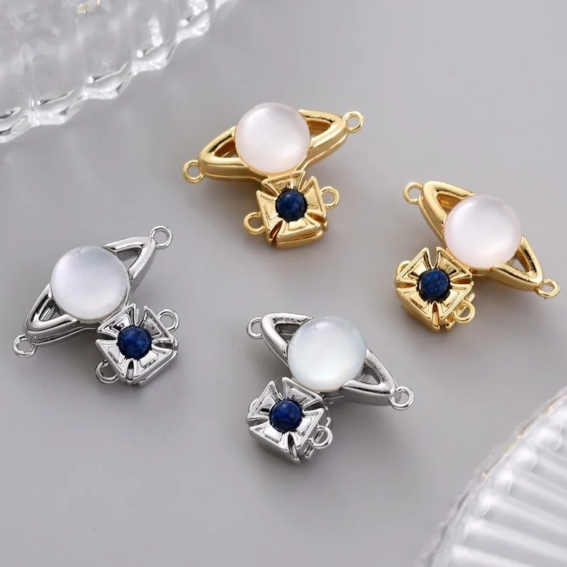 

1 Piece DIY Jewelry Making Connector Copper Gold Plated Pearl Magnet Clasp Handmade Necklace Bracelet Accessories Wholesale