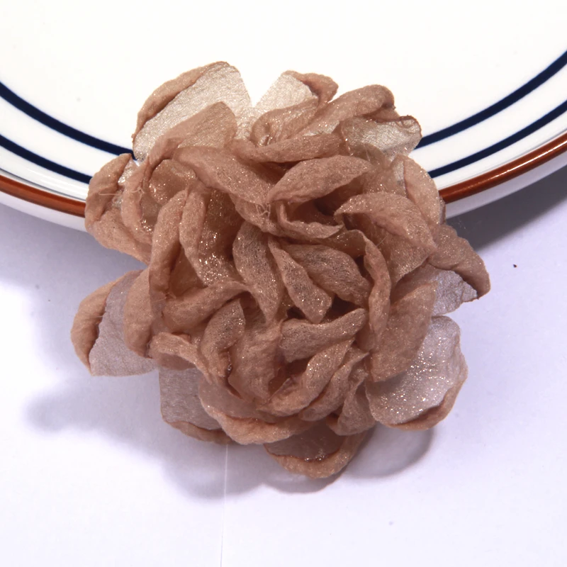 5Pcs 7.2cm Chiffon Artificial Flowers Head Room Wedding Decoration Home Accessories Diy Fake Flower Christmas New Year Decor