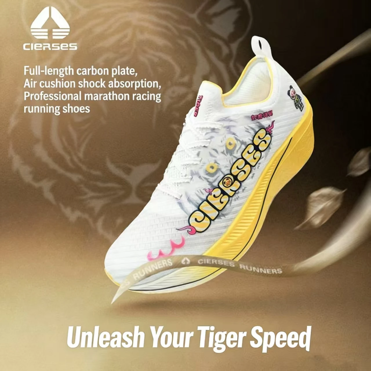 

CIERSES Carbon Board Men's Air Cushion Comprehensive Training Shoes Carbon Fiber Ultra Light Breathable Sports Shoes