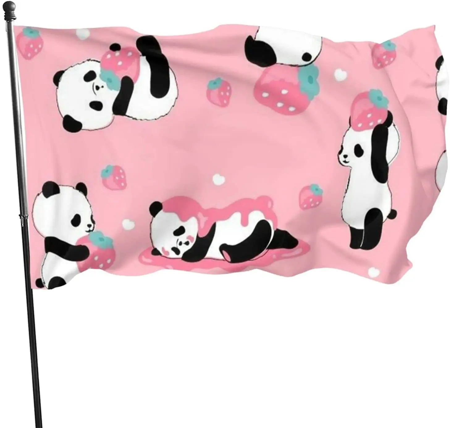Cute Panda Flag Black and White Perfect for Any Balcony or Courtyard Garden Living Room Decorative Flag for Women Men Kids Gifts image 4