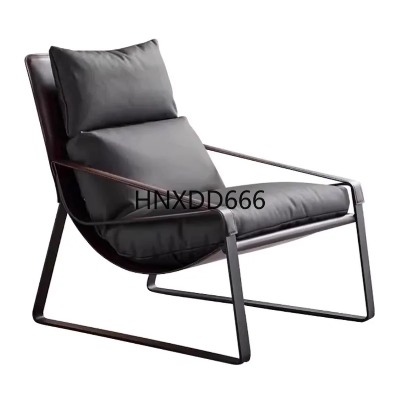 

Outdoor sofa courtyard waterproof sunscreen saddle leather single chair