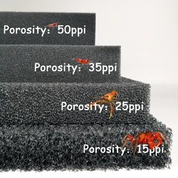 Aquarium Accessories Biochemical Cotton Filter Fish Tank Pond Foam Sponge Filter Black 15 25 35 50PPI 50x50x5cm Thick