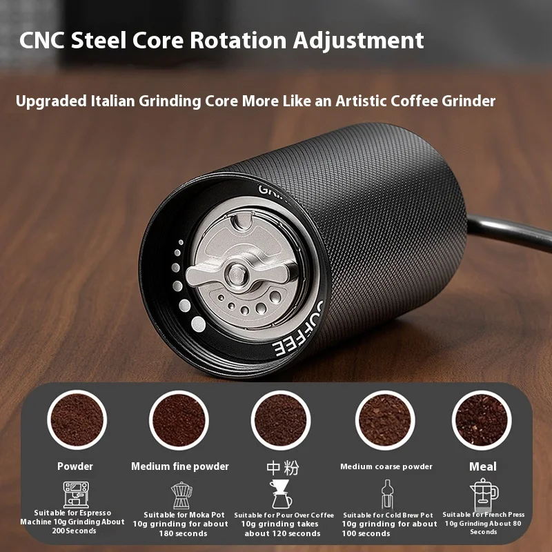 فلاش بيع خمس نجوم رمادي مطحنة القهوة مكرنك اليد دائم مطحنة حبوب البن أداة لتخمير القهوة المنزلية #2