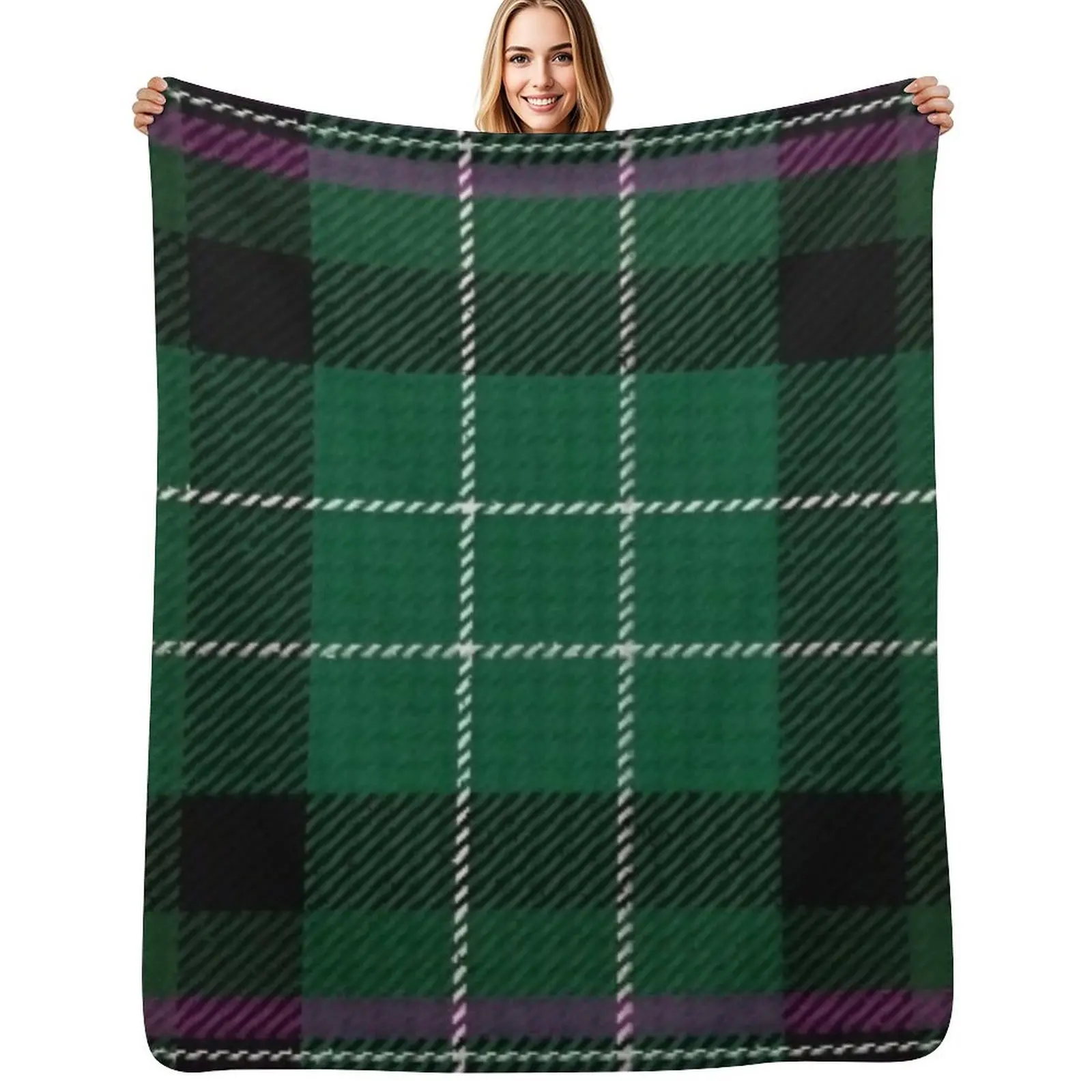 

Hibernian tartan Throw Blanket Faux Fur Soft Warm Blanket for Bed