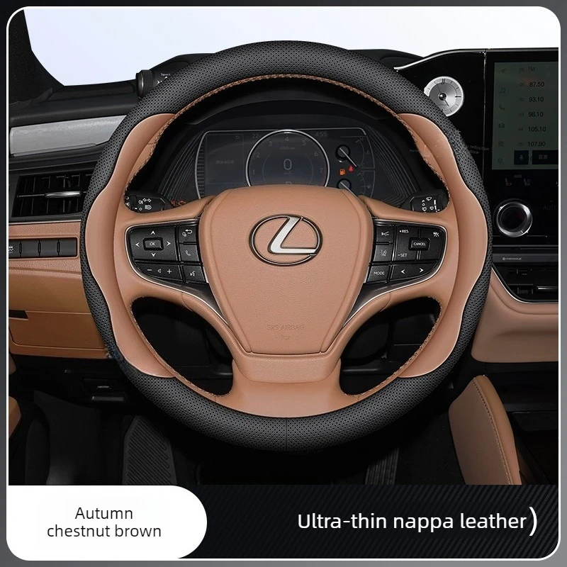 Leather Car Steering Wheel Cover for Lexus ES RX Lbx NX NX350h RX350 RX350h NX350h RX500h Universal Round Interior Accessories