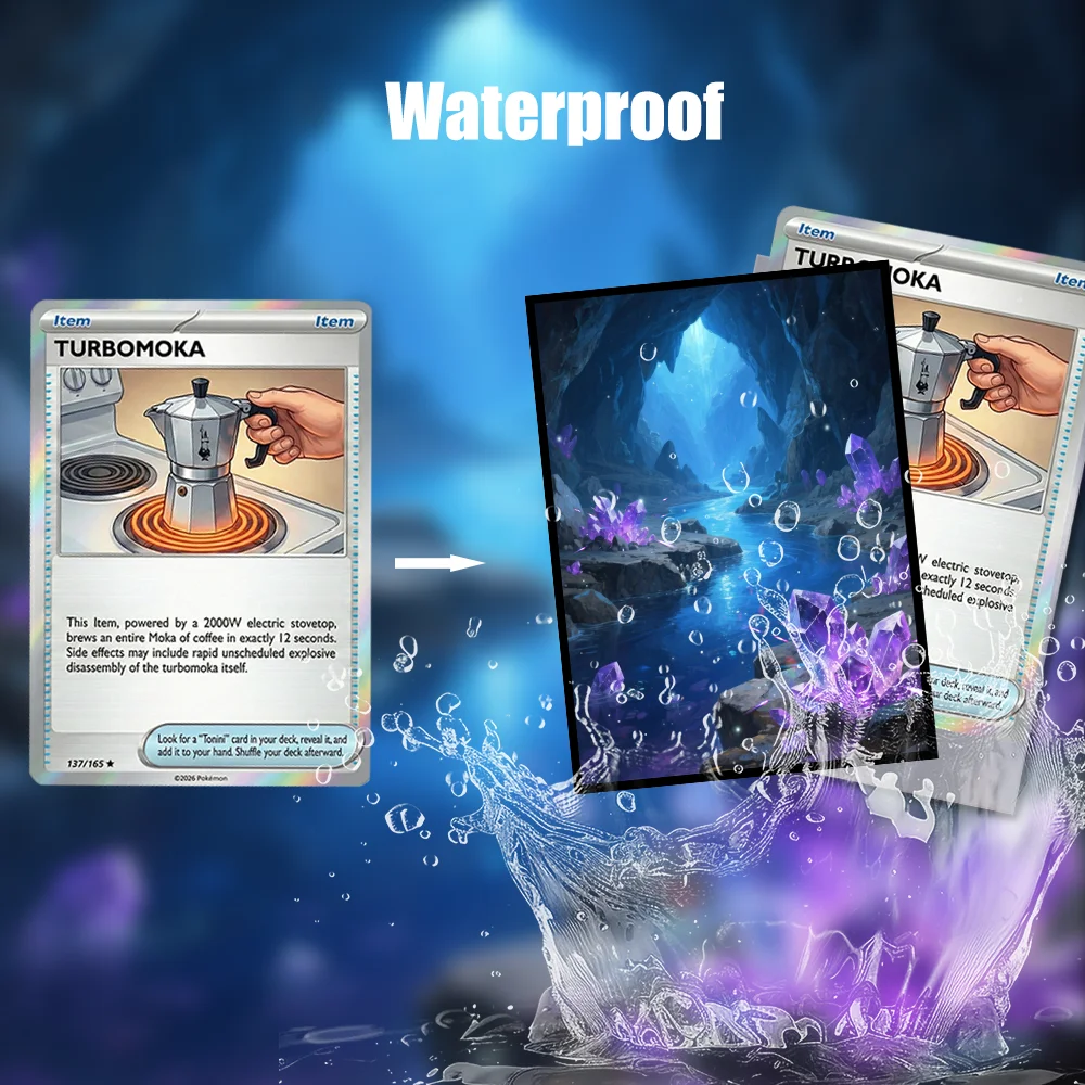 60PCS 66x91mm Underground River Themed Printed Deck Protector Sleeves Toploading Trading Card Sleeve for TCG MTG PTCG Sport Card