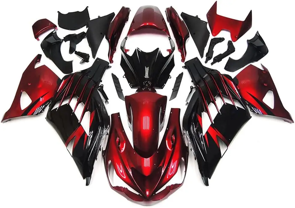 Pearl Red Black Injection Fairing Kit Fit for Kawasaki ZX-14R Ninja ZZ-R1400 2012-2021 2013 2014 2015 2016 2017 2018 2019 2020 Z