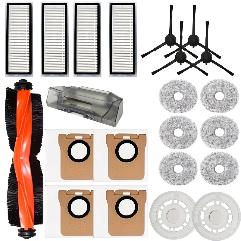 

For Xiaomi Robot Vacuum X20 Max /X20 Pro/ D109GL /D102GL accessories Main Roller Side Brush,Hepa Filter ,Mop,Dust collected bag
