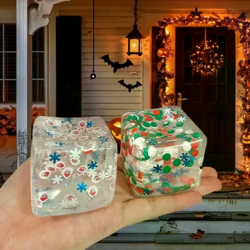 مكعب الإجهاد الإسفنجي من هوليداي تابا - لعبة فيدجيت حسية للأطفال والكبار هدية عيد الميلاد #5