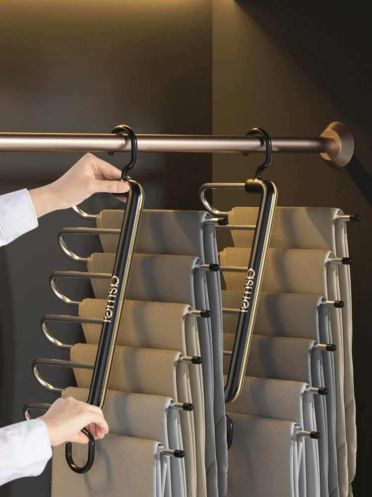 

Multi-Layered No-Trace Anti-Slip Clothesline Home Use Pants Hanger Special for Clothes Drng Ra Modern Stainl Steel