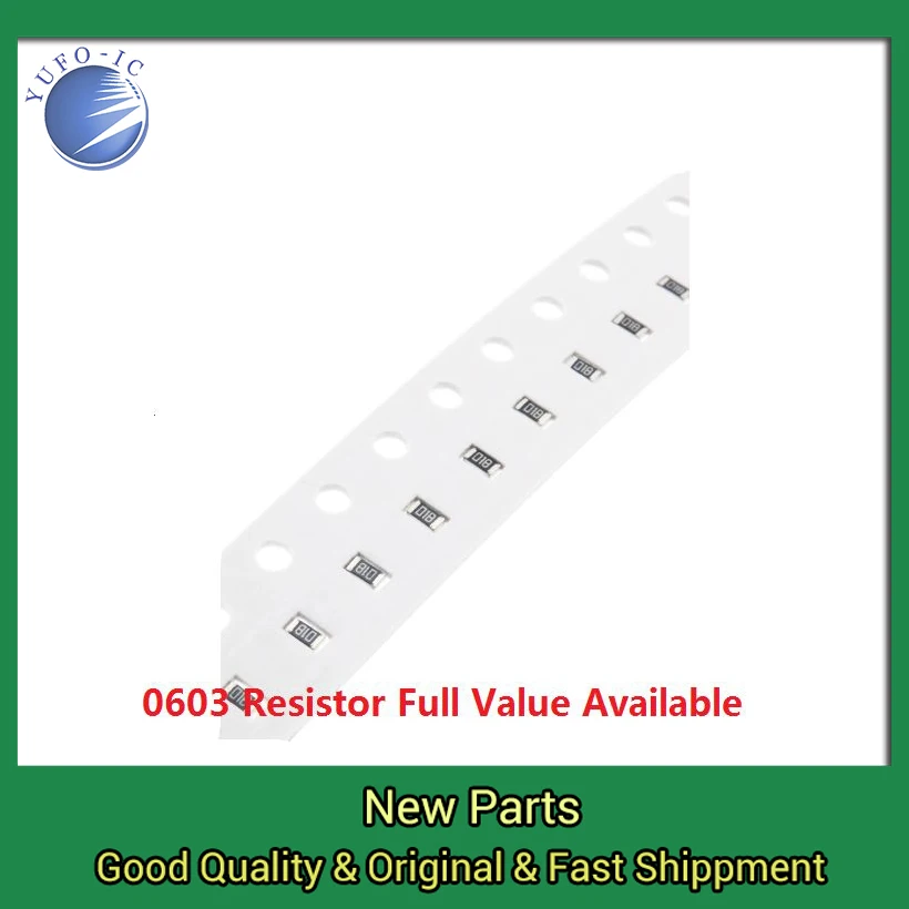 Kit de 100 Resistencias de Chip SMD 0603 de 10K Ohm 5% (0 Ohm a 10M) - Incluye 0R, 1K, 2.2K, 3.3K, 4.7K, 4K7, 10K, 100K, 560R Ohm