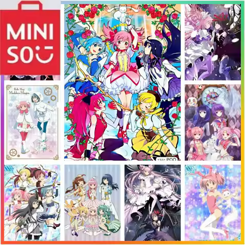 MINISO Puella Magi Madoka Magica Japanese Anime Mosaic Embroidery Diamond Painting 5D DIY Art Cross Stitch Artificial Home Decor