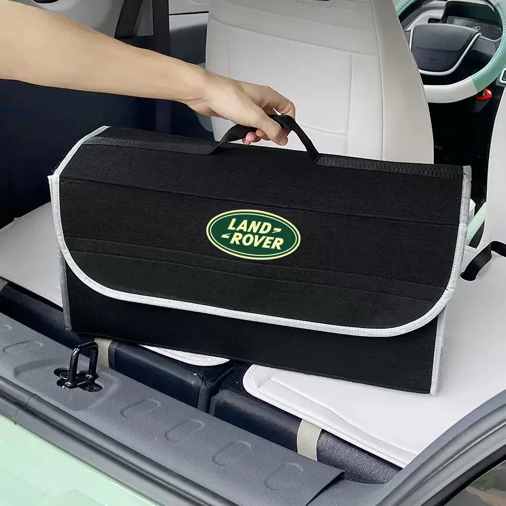 Car Storage Bag Trunk Folding Organizer Felt Storage Box For Landrover SVR Autogiography Supercharged Velar Range Rover 2 Evoque