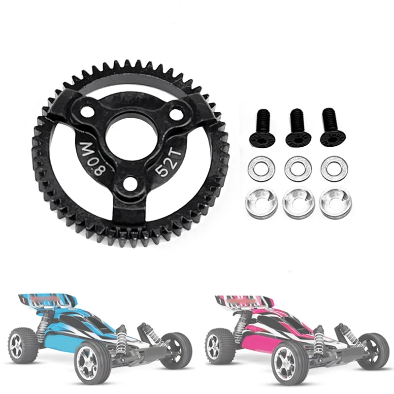 Ingranaggio in metallo d'acciaio 32P(M0.8) pignone motore 58T per aggiornamento camion Buggy 1/10 Traxxas Summit,Revo,E-Revo,Slash RC