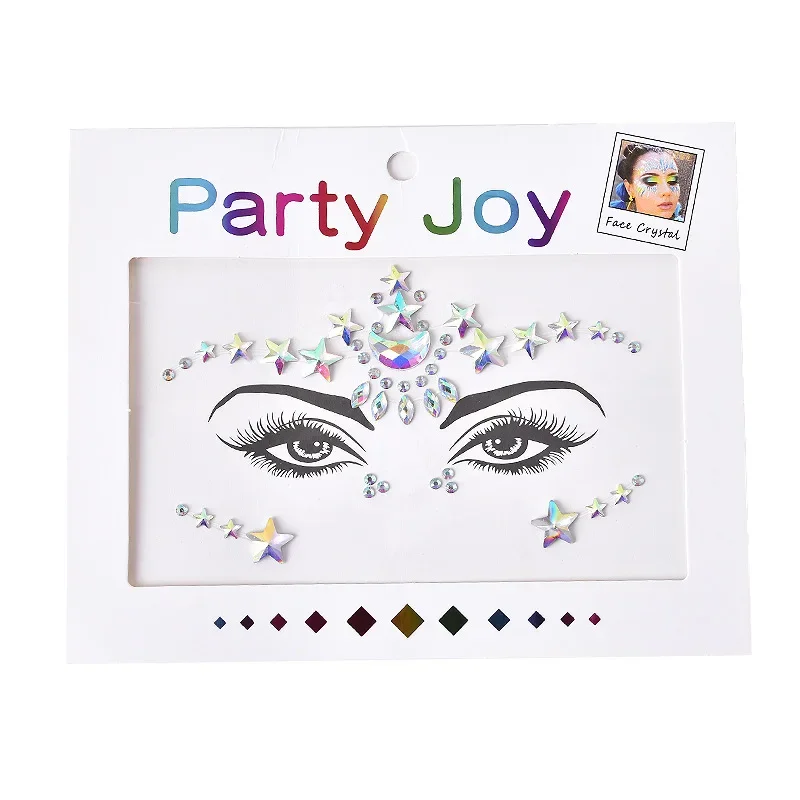 Face jewels sticker Make Up Adhesive Temporary Tattoo Body Art Gems Rhinestone Stickers for Festival Party temporary tattoos