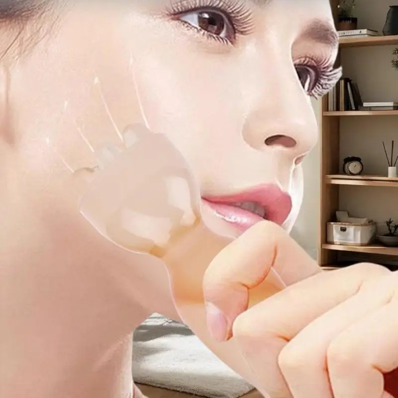 

1 шт., инструмент для гладкого массажа лица, смола Гуа Ша, массажная палочка для ухода за кожей лица, массажер в форме стручка лотоса, инструмент для физиотерапии лица