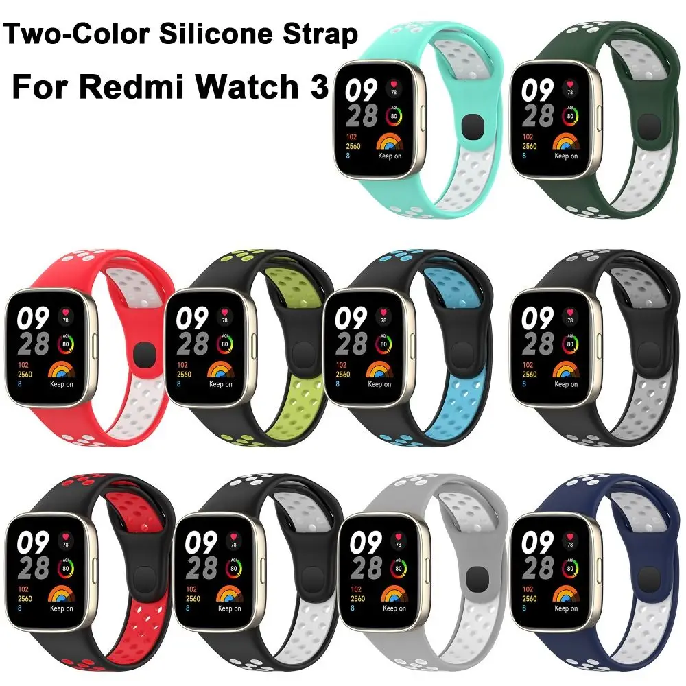 New Two-Color Breathable Silicone Strap Replacement Bracelet For Redmi Watch 3