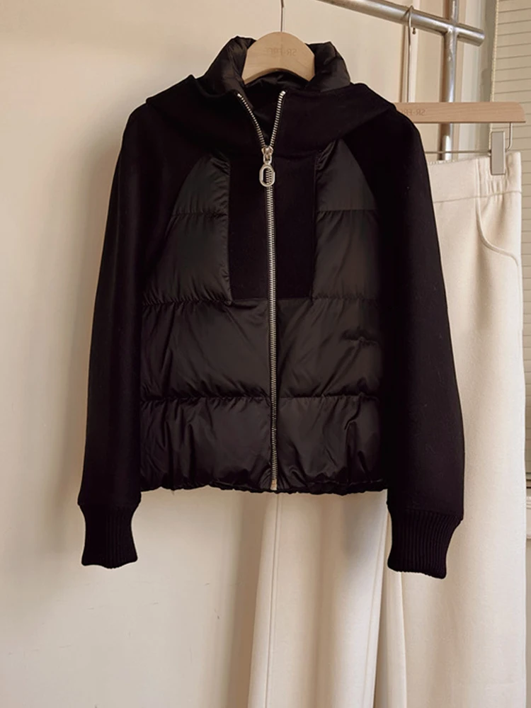 Autunno Inverno Casual Allentato Piumino da donna in cotone Jaet Zipper Splicing Design Ele Pane Cappotto in cotone Sli Pendolarismo Sle