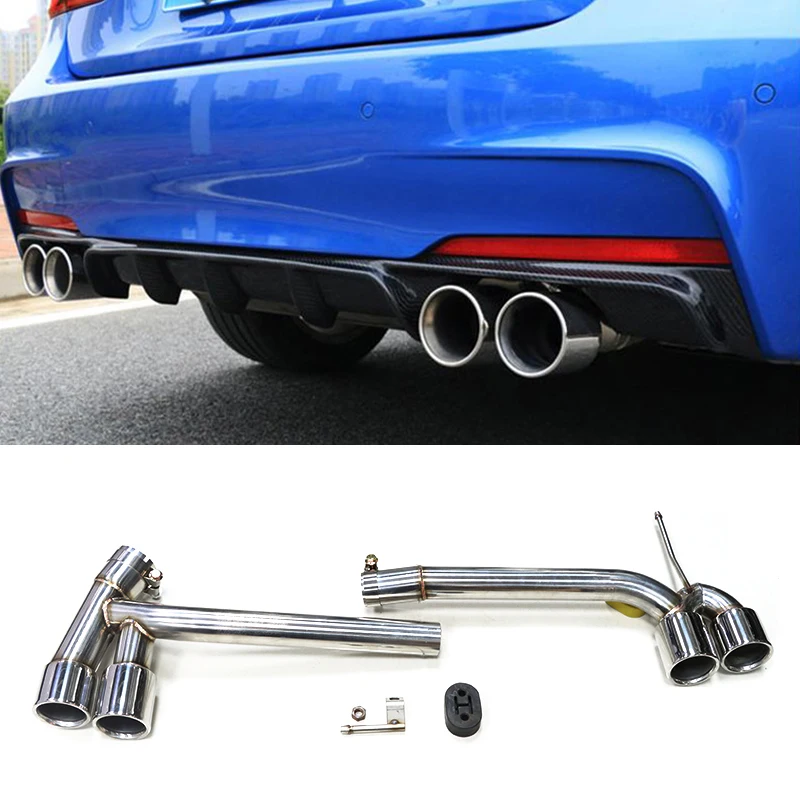 304 Stainless Steel Car Exhaust  Tip For BMW F30 F31 320i 318i 420i 430i Mufflers Quad Exhaust Pipe Muffler Tip Tailpipe