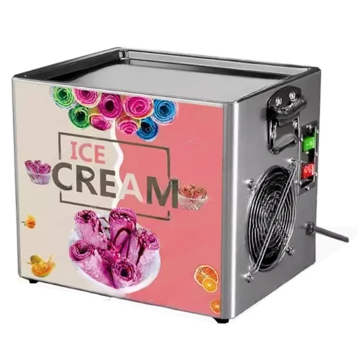 Fried Ice cream Roll Machine Small Thai Fry Pan Ice Cream Rolled Fried Yogurt Ice Cream Roll Machine Maker