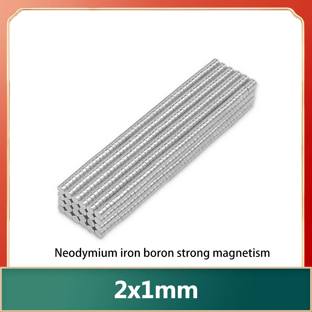 100~10000PCS 2x1 Small Round Magnet 2*1mm Neodymium Powerful  Magnetic 2x1mm Permanent NdFeB Strong Magnet 2*1 mini Disc magnet