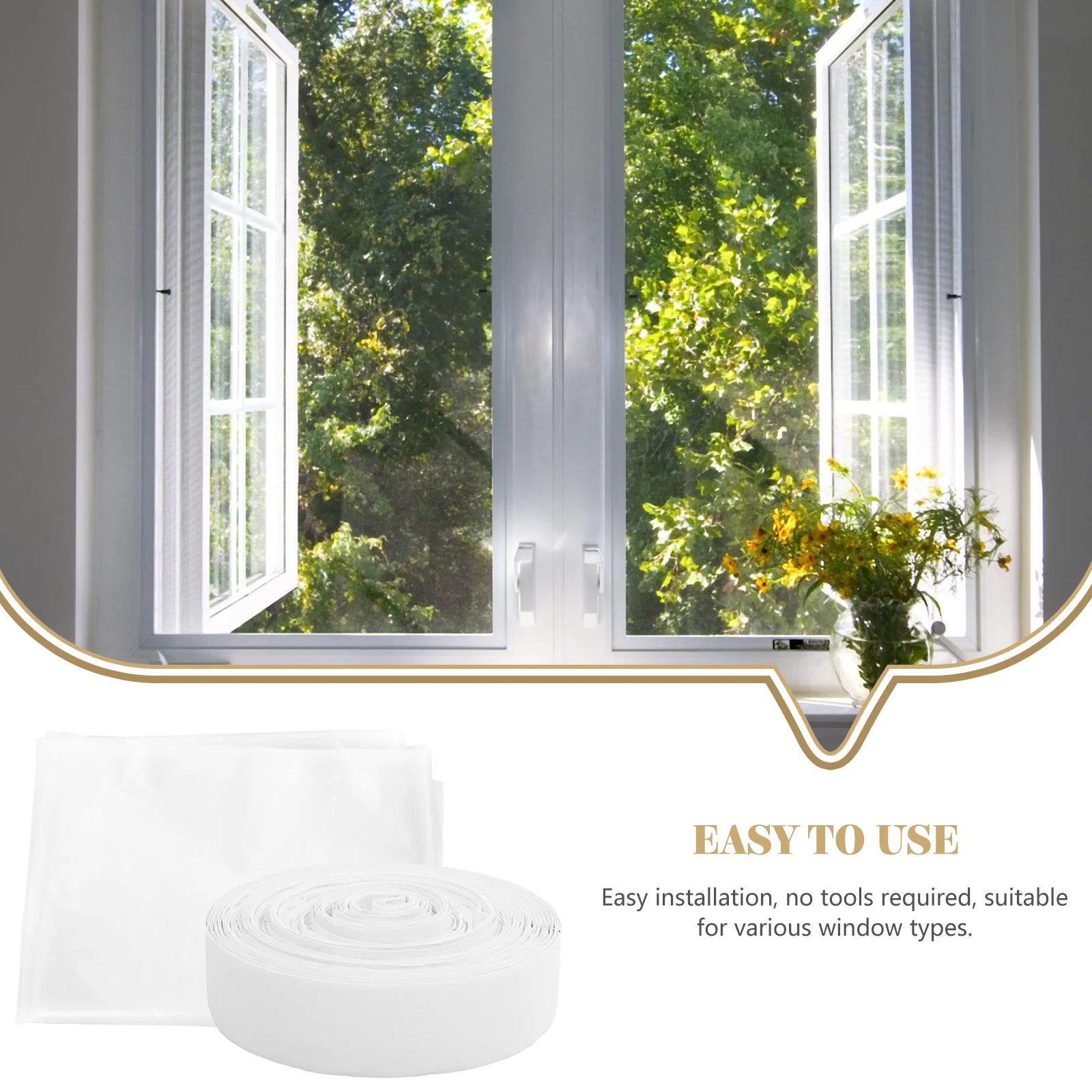 

Transparent Insulation Film 47x63in Reusable Adhesive Tape Window Cover Thermal Blocking Heat Winter Summer Seal Kit Plastic