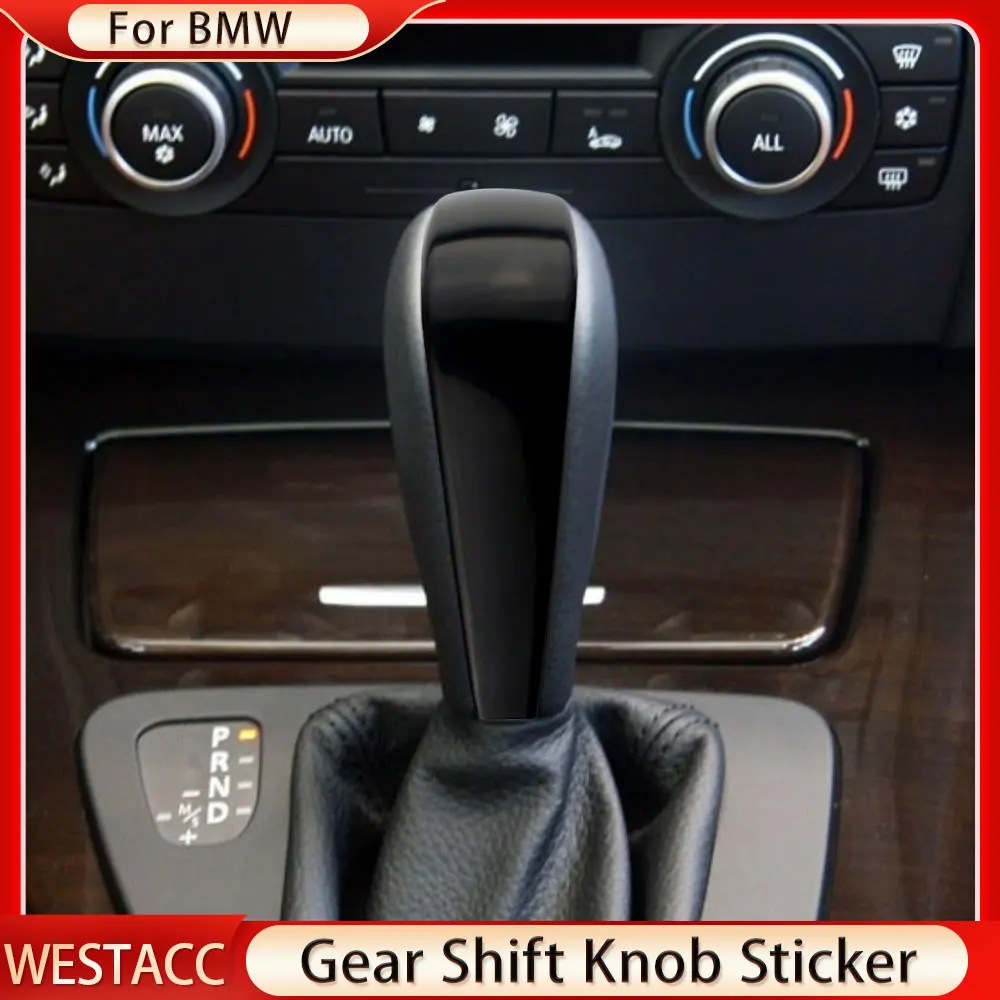 ألياف الكربون سيارة والعتاد التحول المقبض غطاء الزخرفية ملصق الكسوة لسيارات BMW 3 سلسلة E87 E90 E91 E92 E93 E84 2006 - 2012 اكسسوارات