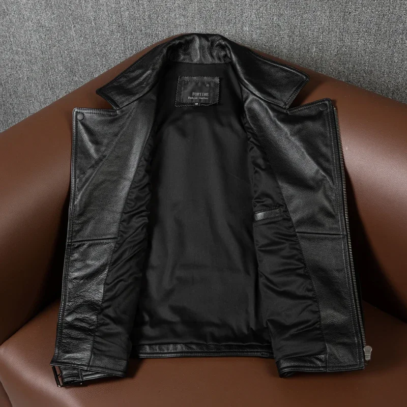 LNY Shop Best.Men Cool motor biker genuine leather vest.Wholesales black plus size rider cowhide vest.quality leather cloth