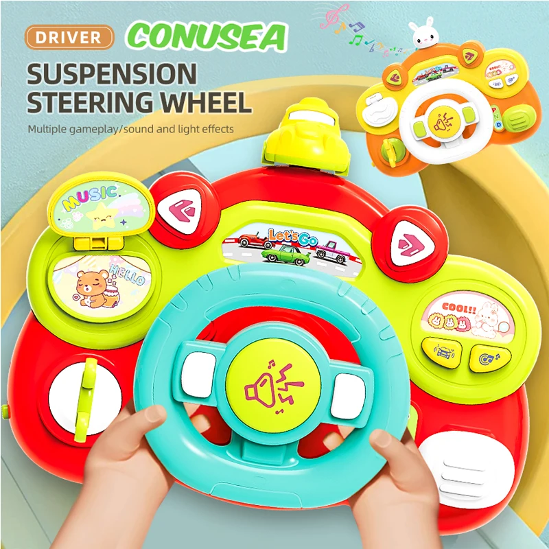 Children Education Toys Electric Multi-Function Simulation Steering Wheel Drive Kids Educational Toys for Baby Toys 12 Months