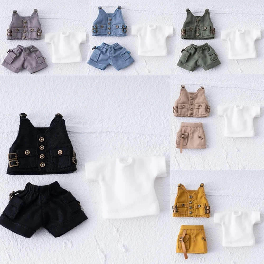 Obitsu11 인형 의류 툴링 슈트, 반팔 조끼, 반바지 스커트, 인형 조끼, Obitsu11, Gsc Body, Ymy, P9, Molly, 1/12 Bjd