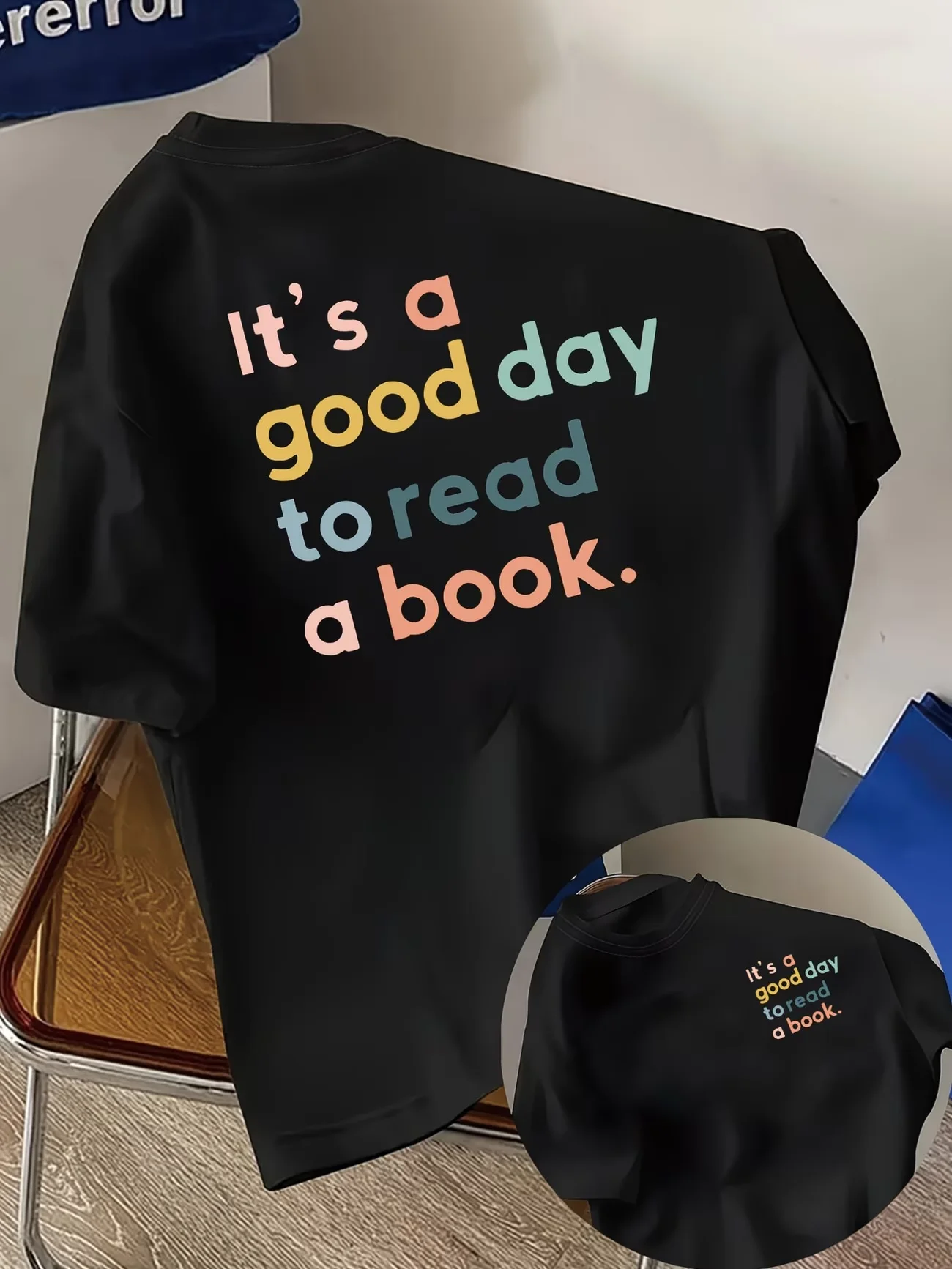 It's A Good Day To Read A Book Women Tee Gift for Book Lover Reader Graphic Print Short Sleeve Crew Neck Casual Summer Women Top