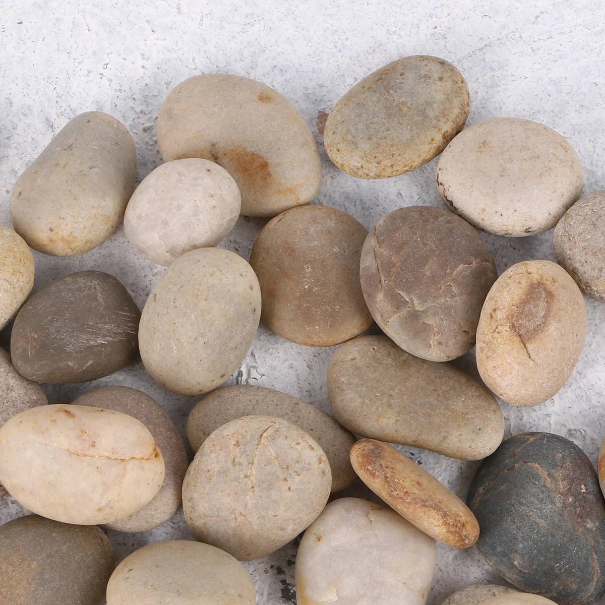 50pcs Smooth Painting Rocks DIY Polished Stones for Garden Hand Supplies Children Drawing Craft Project Kits Toy