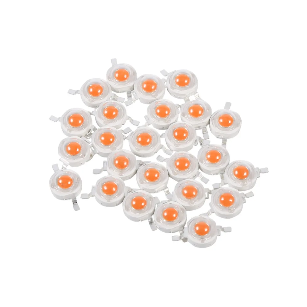 25pcs 3W Led Plant Grow Light Chips 380nm-840nm Without PCB Led Grow Light Chip Full Spectrum Aluminum Led Chip Grow Light