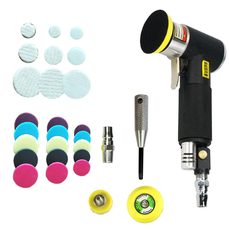 Imagem -05 - Mini Portátil Pneumático Grinding Machine Grupo Orbit Air Sander High Velocidade Polishing Tool Air Powered Polisher 3