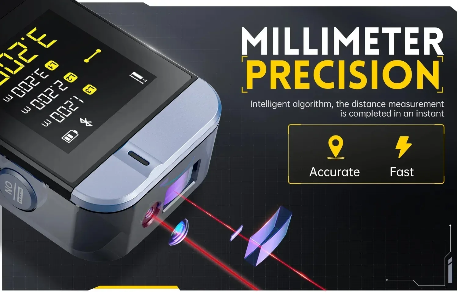 FNIRSI-IR40 Smart Laser Rangefinder 40M Laser Tape Measure Digital Distance Meter Metro Laser Digital Accurate APP To Draw