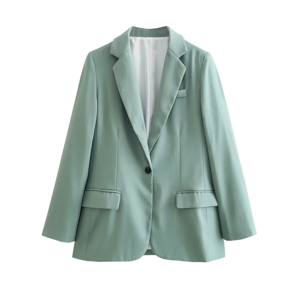 PB&ZA 2024 Spring New Women\'s Fashion and Elegance Commuting Versatile One Button Flip Collar Suit