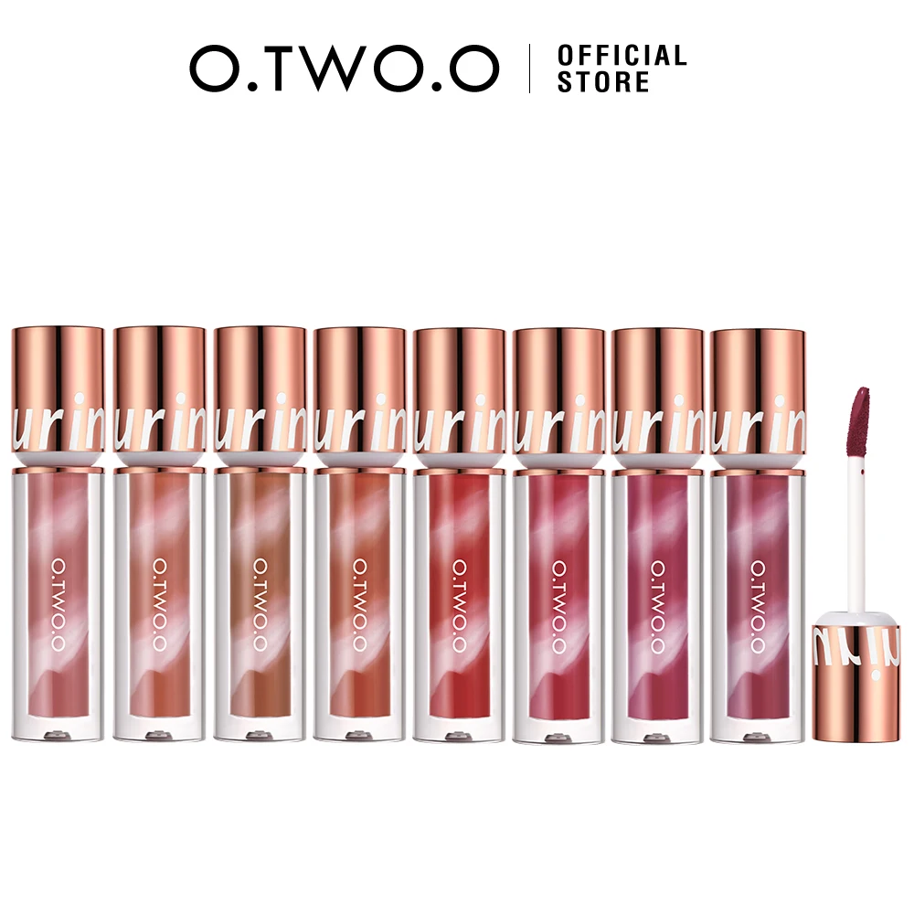 O.TWO.O 8pcs Liquid Lipstick Makeup Set Velvet Matte Lip Tint Waterproof Long Lasting Smudge Proof Lip Gloss Cosmetic Kit