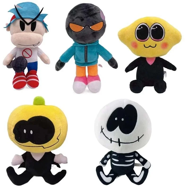 Game Friday Night Funkin Plush Toys Cute Anime Spooky Month Skid Pump FNF Sarvente Ruvyzvat Garcello Stuffed Dolls Kids Gift