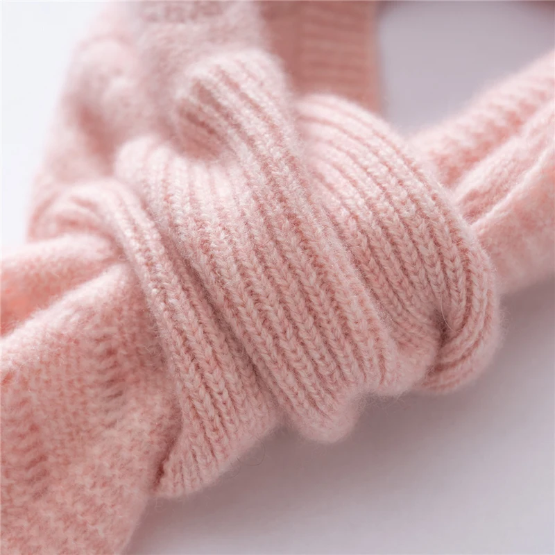 Pure cashmere scarf for women, high-end style, small size, winter warmth and cold protection, neck guard and neck cover