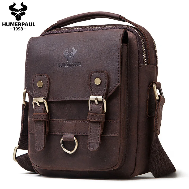 

Мужская сумка через плечо из натуральной кожи в британском стиле в стиле ретро, дорожная сумка на одно плечо с отделением для iPad Bolsas De Hombre