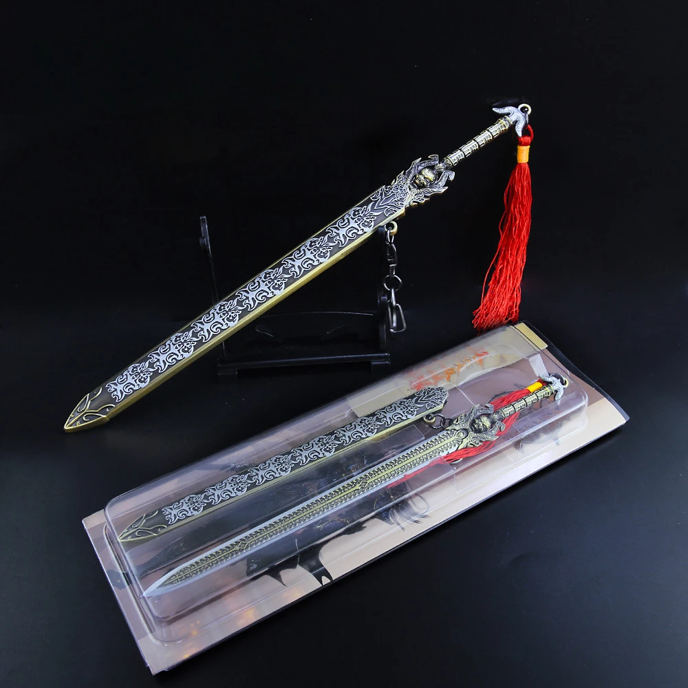 Game Weapon Anime Surrounding 22cm Li Jinglong Sword with Sheath Zinc Alloy Weapon Model Artwork Decoration Retro Toys Gift