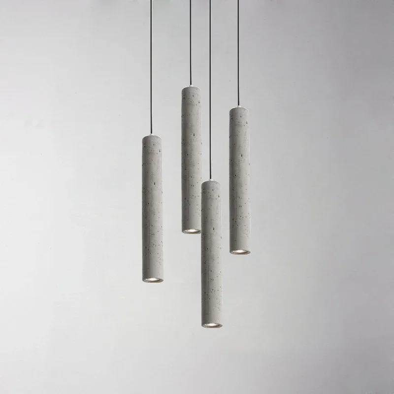 

Industrial Style Cement Stone LED Pendant Lamp Bar Dining Room Bedside Hang Lighting Fixtures Wire Adjustable Colorful choose