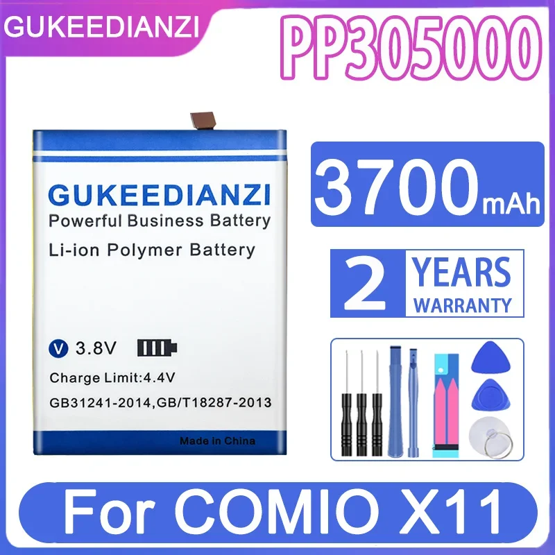 

Запасная батарея GUKEEDIANZI PP305000 PP 305000 3700mAh для COMIO X11 X 11 мобильный телефон